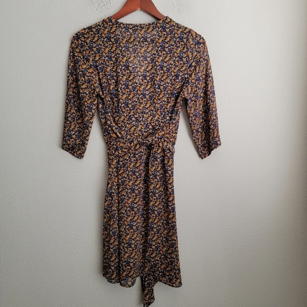 Sezane Ambroise Dress in Marine Flowers size 36 NWT